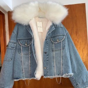 Snow Ready Faux Fur Denim Jacket